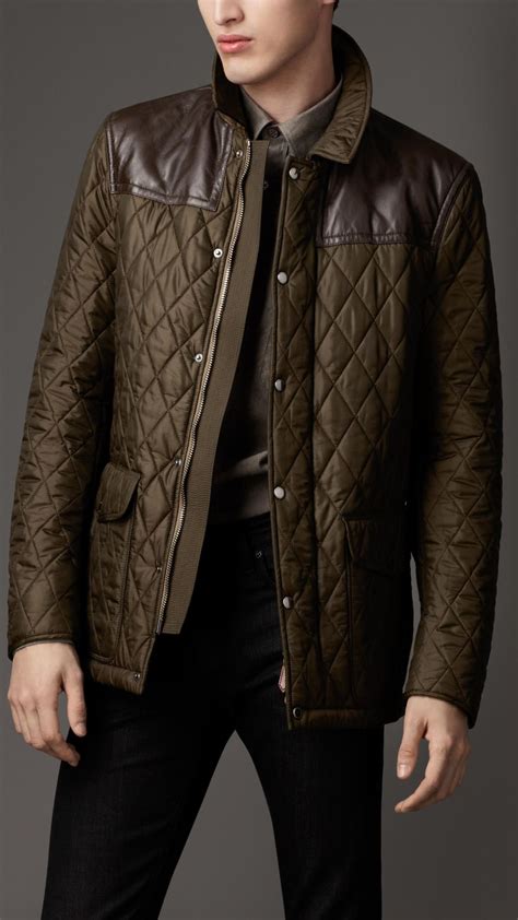 burberry leather jacket mens sale|Burberry long wool jacket men.